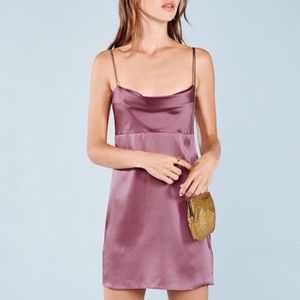 Reformation silk plum dress Small